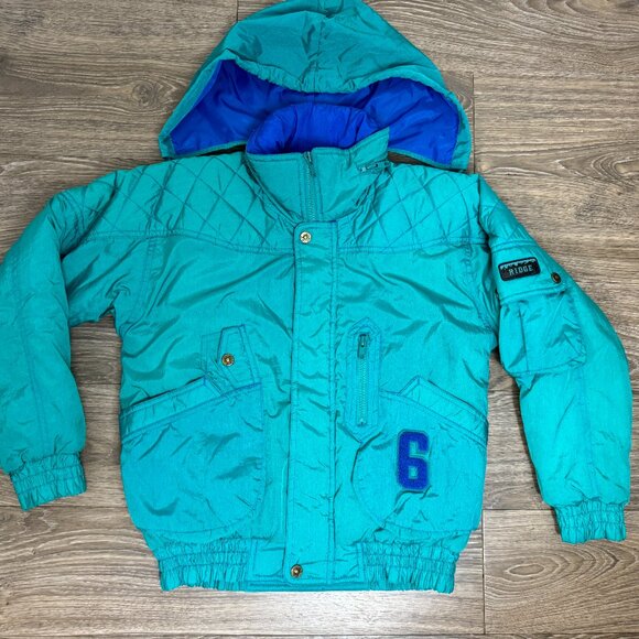 Jacket Boys Colorblock Puffer Ski Full Zip Outdoor  Size 10 -12 Y - Picture 1 of 13